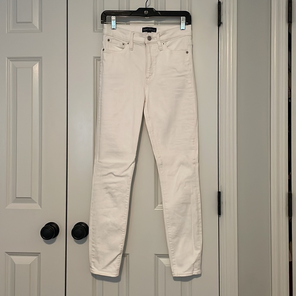 J.Crew Mercantile white high rise skinny jeans size 25
